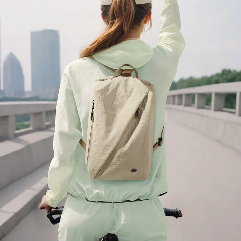 GOLF Fabric Backpack Regular Unisex Black/Light Apricot-9