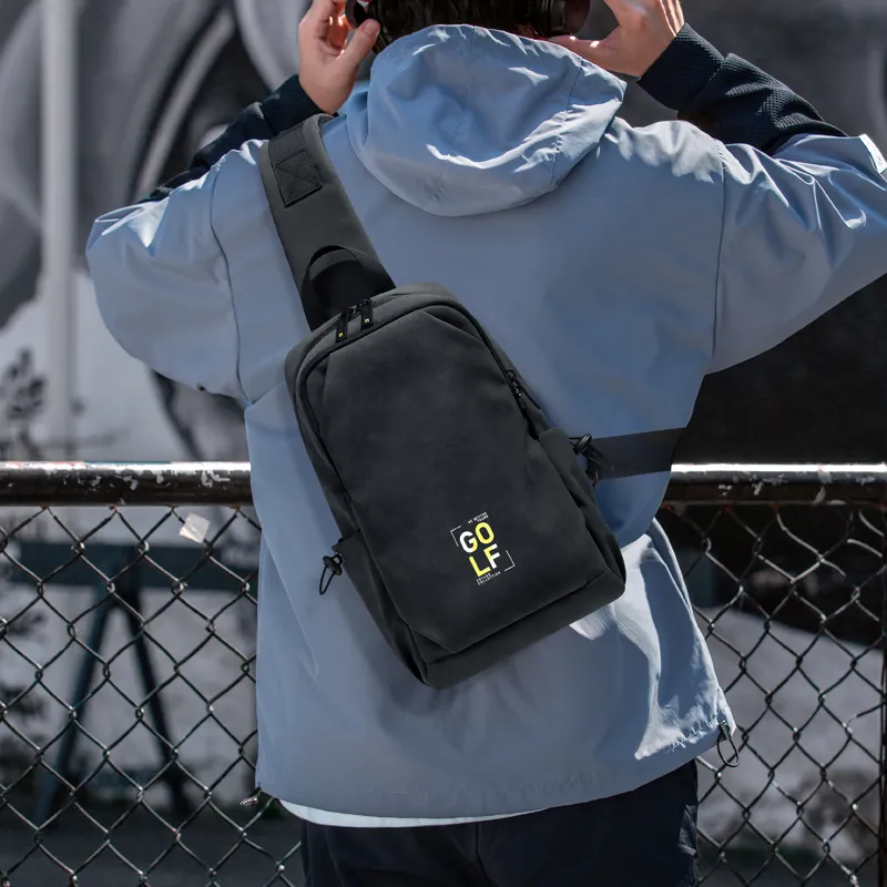 GOLF Fabric Sling Bag Regular Men's Black/Gray-3