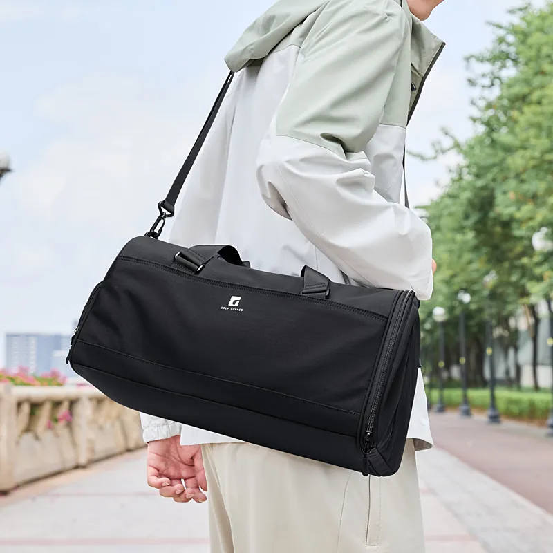 GOLF Fabric Crossbody Bag Travel Bag 30L Women's Muddy Brown/Elegant Black-11
