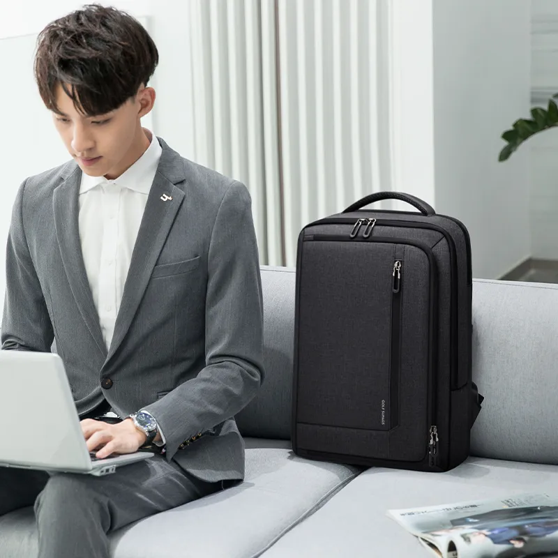 GOLF Fabric Backpack Regular Men's Gray/Black-6