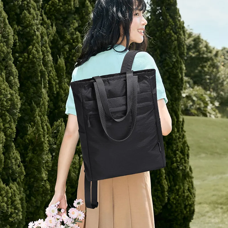 GOLF Fabric Backpack Large Size Women's Apricot/Elegant Black-11