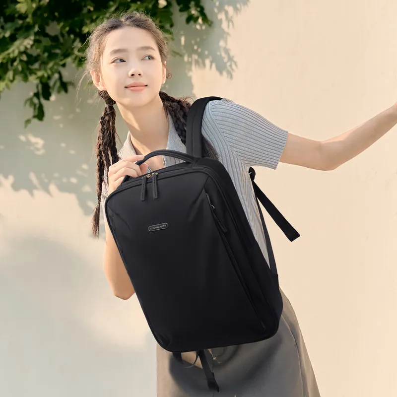 GOLF Fabric Backpack Regular Women's Apricot/Elegant Black-9
