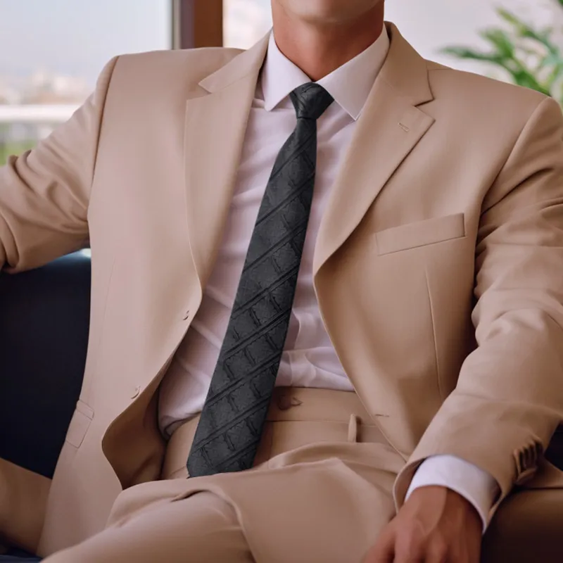 GOLF Polyester Ties Men's Black-4