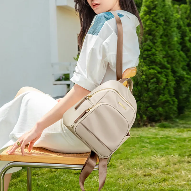 GOLF Synthetic Leather Backpack Small Size Women's Pink/Black/Apricot/Modern Gray-10