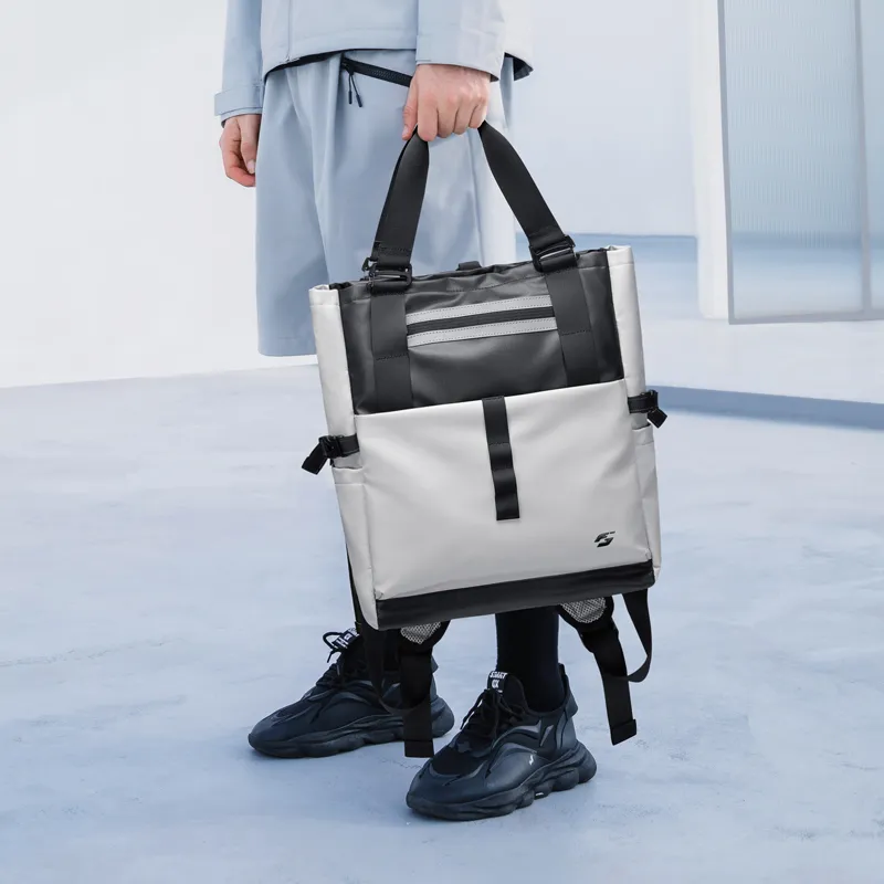 GOLF Fabric Multifunctional Backpack Regular Men's Black/Grey & White & Black-13