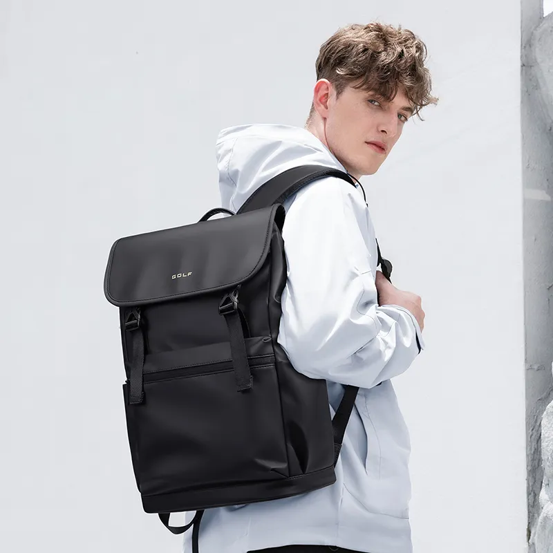 GOLF Water Repellent Fabric Backpack Men's Dusty Black/Elegant Gray-4