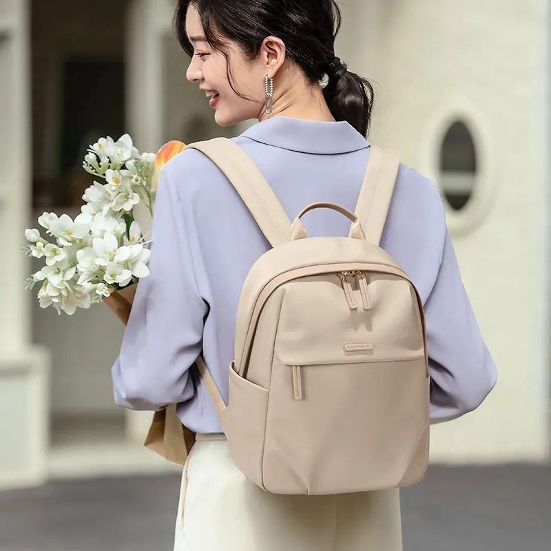 GOLF Fabric Backpack Regular Women's Apricot/Elegant Black-4