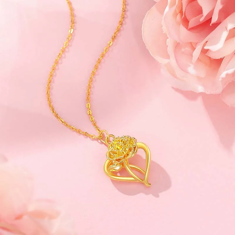 Lao Feng Xiang Silver 990 Necklaces Women's-3