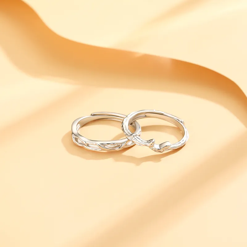 Lao Feng Xiang Sterling Silver 990 Rings Unisex-1