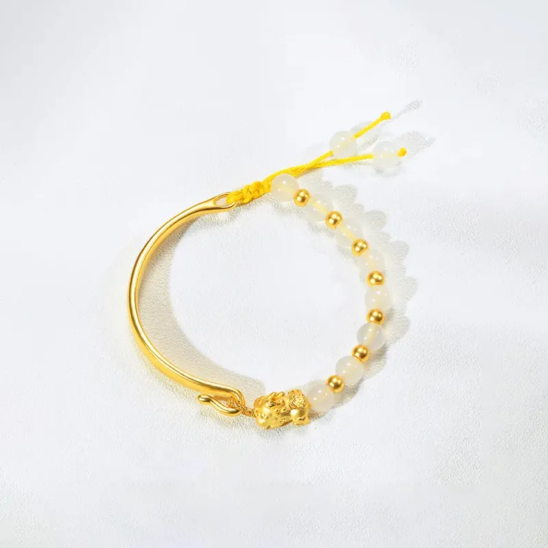 Lao Feng Xiang Gold Bracelet Women's-3
