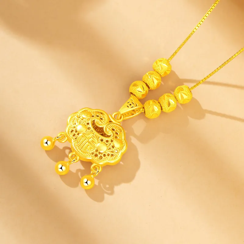 Lao Feng Xiang 925 Sterling Silver Necklaces Women's-5