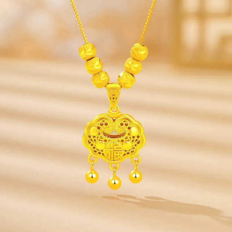 Lao Feng Xiang 925 Sterling Silver Necklaces Women's-1