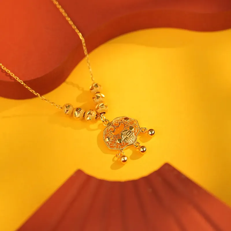 Lao Feng Xiang 925 Sterling Silver Necklaces Women's-4