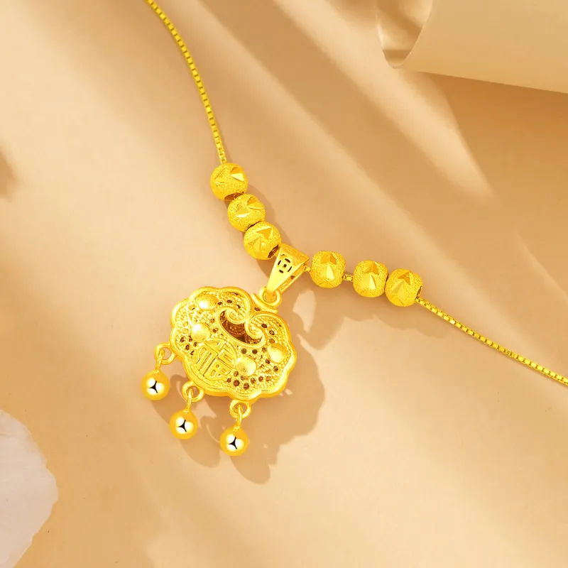 Lao Feng Xiang 925 Sterling Silver Necklaces Women's-3