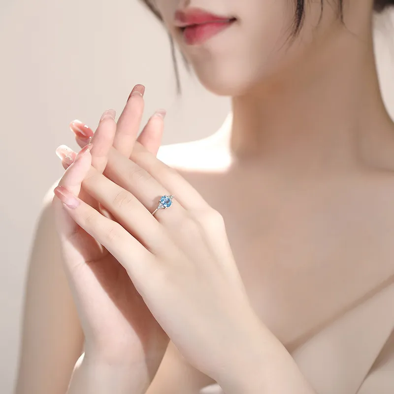 Lao Feng Xiang Topaz Rings Women's-4