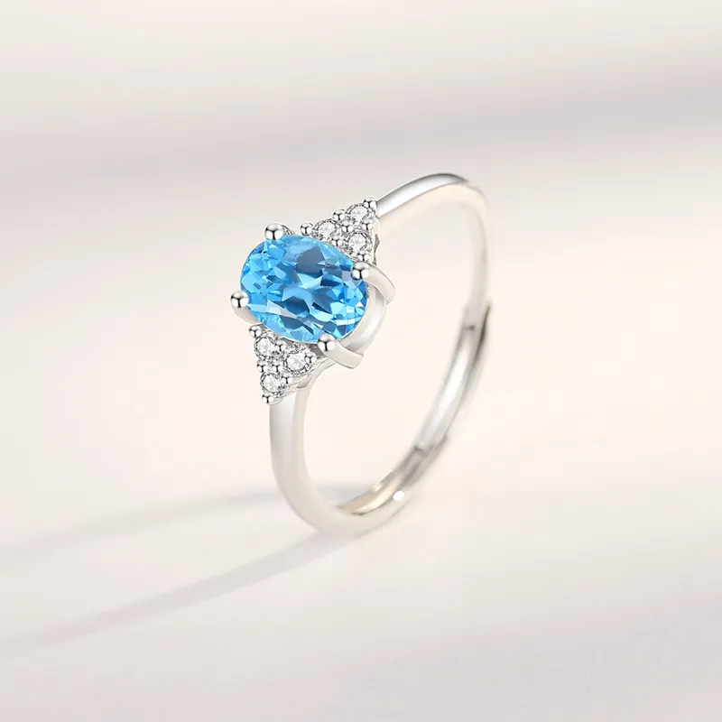 Lao Feng Xiang Topaz Rings Women's-5
