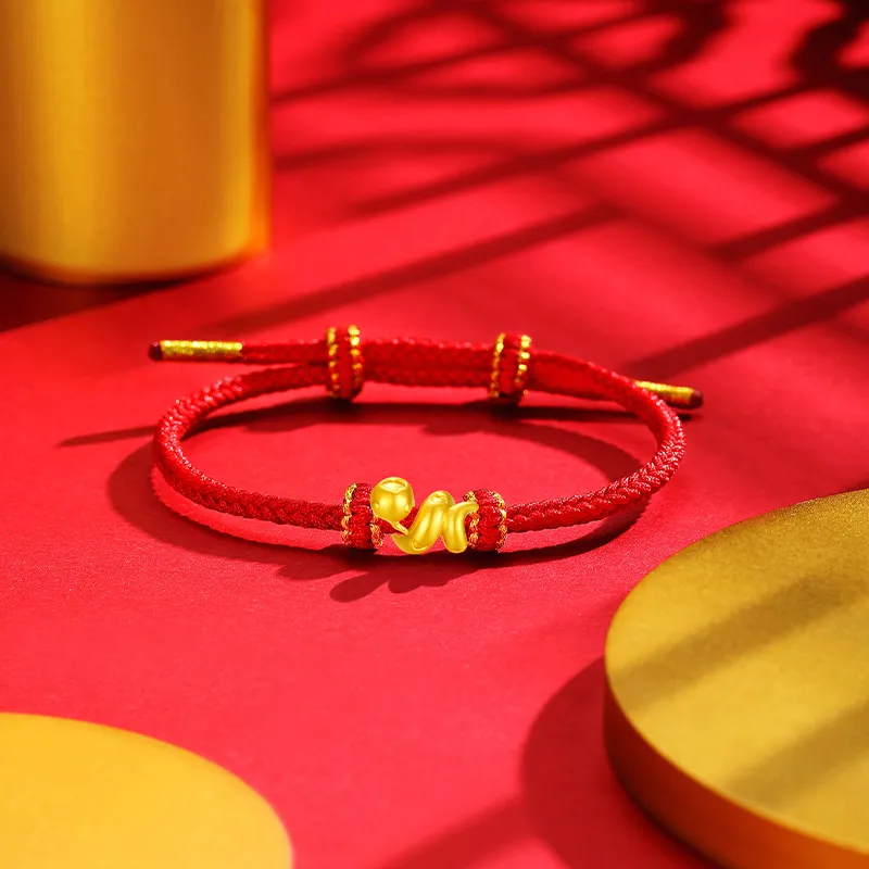Lao Feng Xiang Gold Bracelet Unisex-2