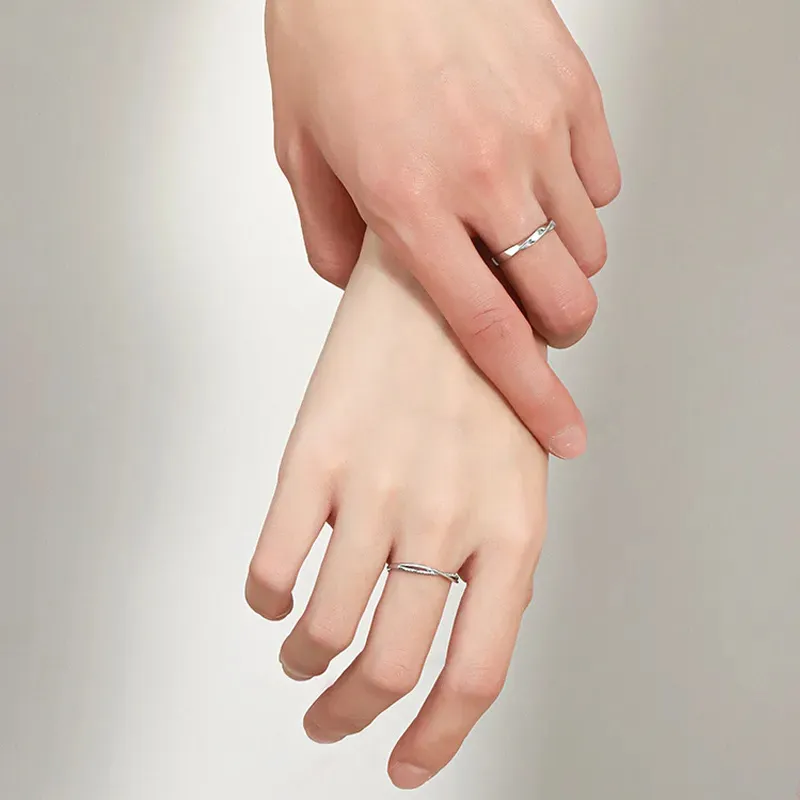 Lao Feng Xiang S925 Silver Rings Unisex-2