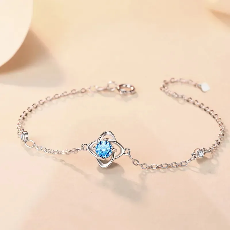 Lao Feng Xiang S925 Silver Bracelets Women's-8