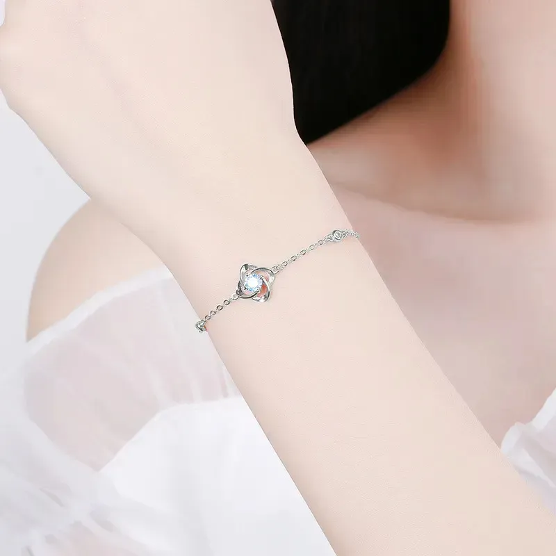 Lao Feng Xiang S925 Silver Bracelets Women's-3