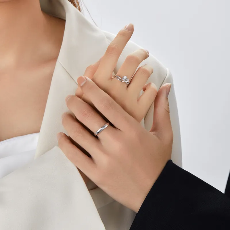 Lao Feng Xiang 925 Sterling Silver Rings Unisex-4