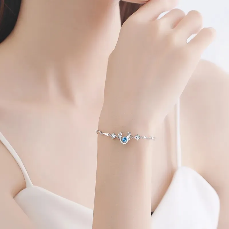 Lao Feng Xiang 925 Sterling Silver Bracelets Women's-5