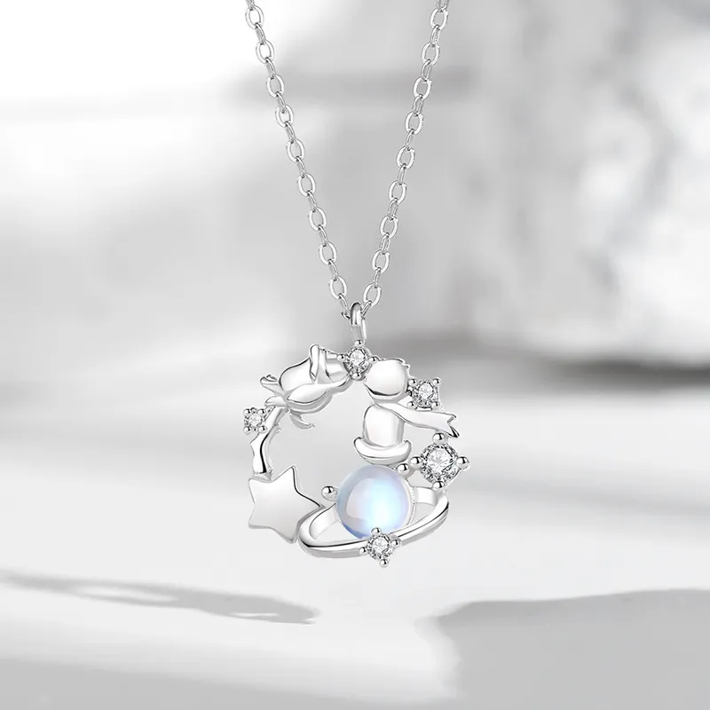 Lao Feng Xiang 925 Sterling Silver Necklaces Women's-3