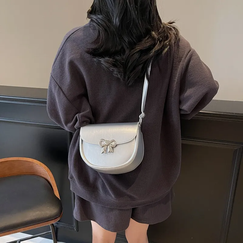 ERANGBEAR PU Crossbody Bag Regular Women's Silver/Pink/Black/Ecru/Blue-1