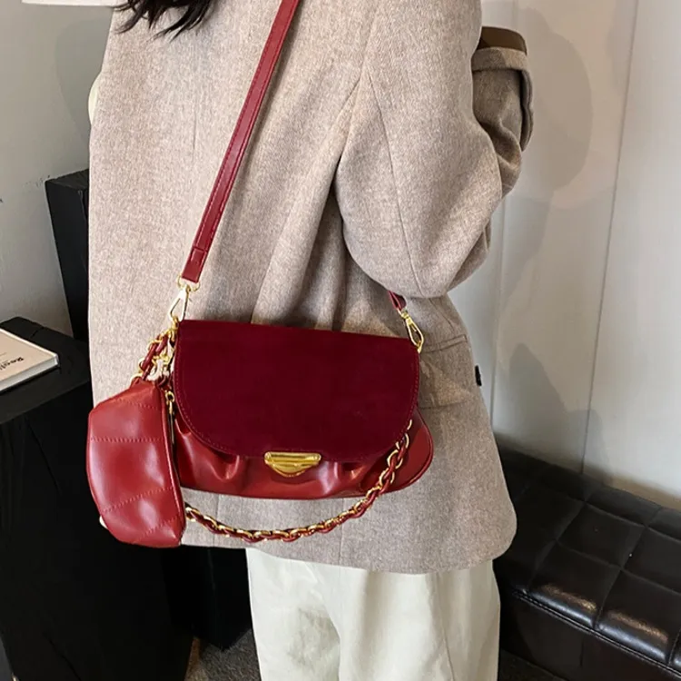 ERANGBEAR PU With Matte Crossbody Bag Women's Black/Brown/Red/Coffee-7