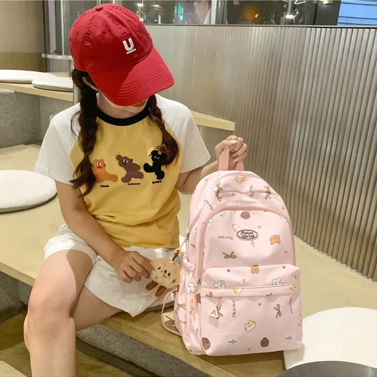 ERANGBEAR Nylon Backpack Women's Multicolor-6