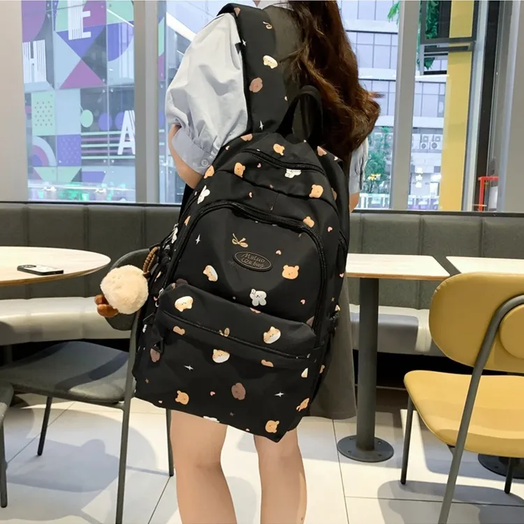 ERANGBEAR Nylon Backpack Women's Multicolor-2