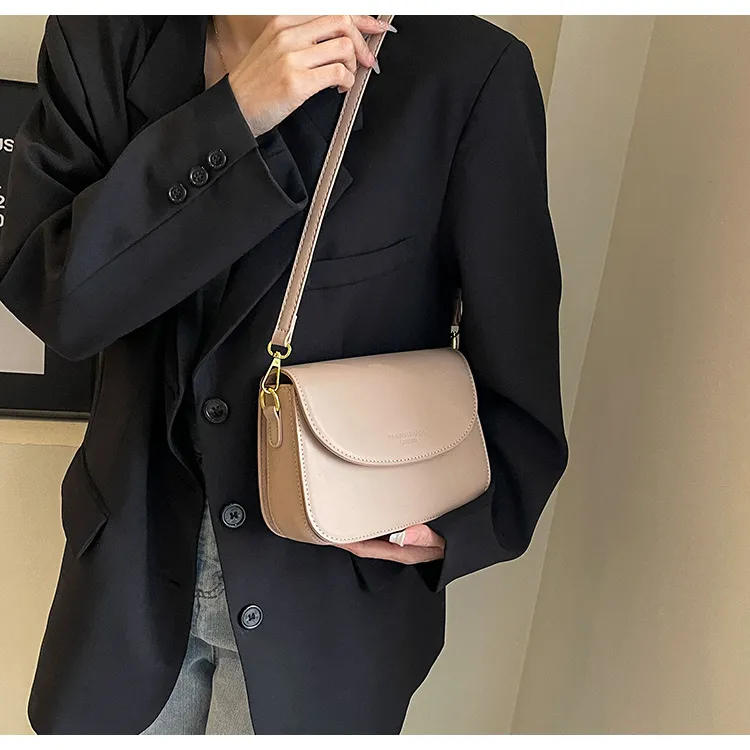 ERANGBEAR PU Small Square Bag Shoulder Bag Regular Unisex Brown/Black/Pink/Ecru-17