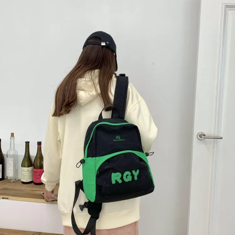 ERANGBEAR Nylon Fabric Backpack Regular Unisex Multicolor-1