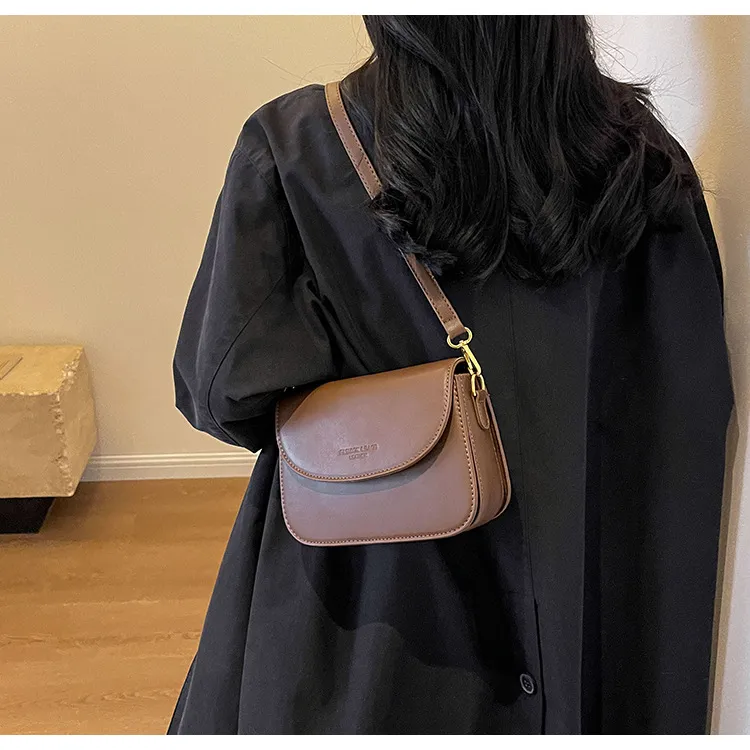 ERANGBEAR PU Small Square Bag Shoulder Bag Regular Unisex Brown/Black/Pink/Ecru-3