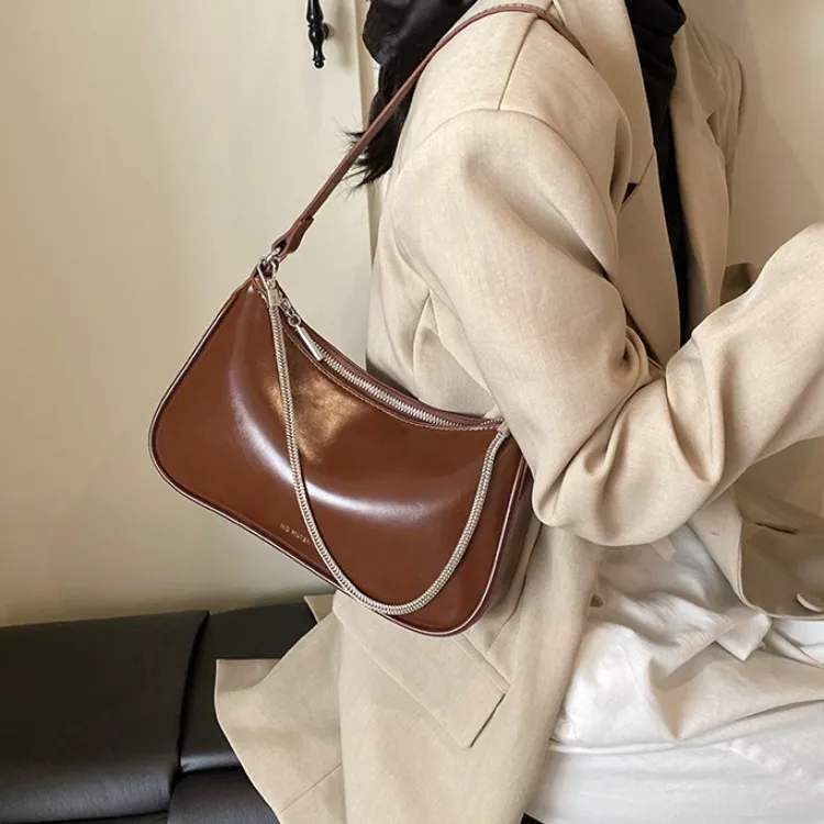 ERANGBEAR PU Shoulder Bag Regular Women's Jelly Color/Light Coffee/Black/Ecru/Milk Tea Beige-4