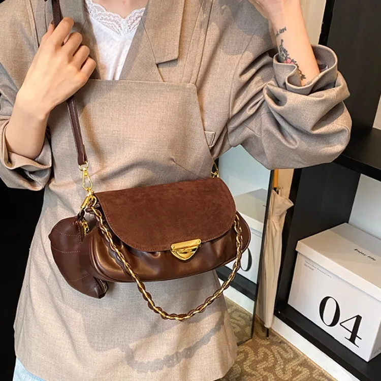 ERANGBEAR PU With Matte Crossbody Bag Women's Black/Brown/Red/Coffee-9