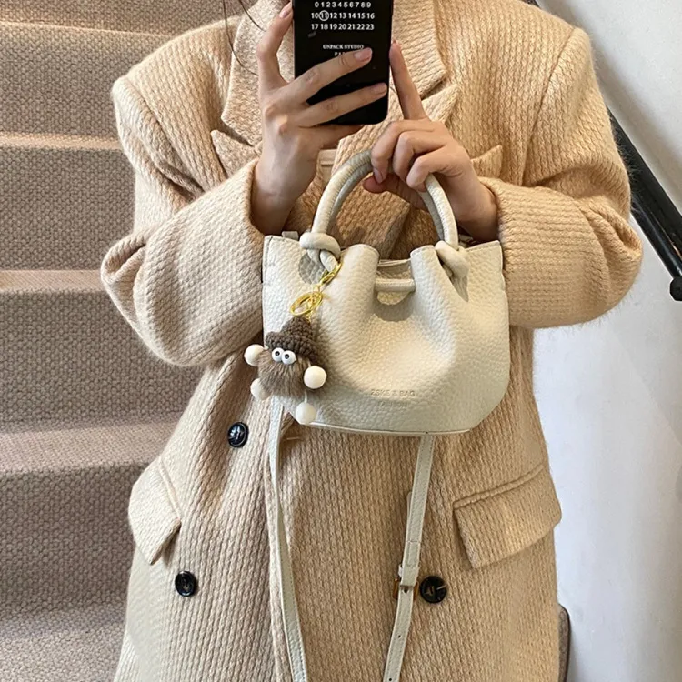 ERANGBEAR PU One Shoulder Handbag Women's Coffee/White/Red/Brown/Black-4