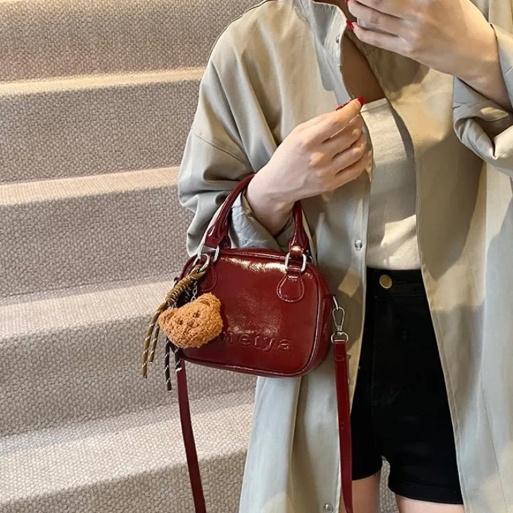 ERANGBEAR PU Handbag Women's Burgundy/Black/Coffee/Brown-1