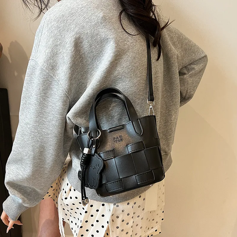 ERANGBEAR PU Crossbody Bag Women's Gray/Purple/Ecru/Black/Khaki-7