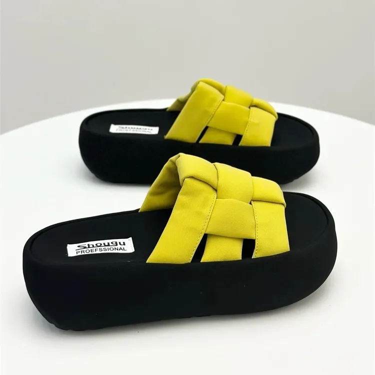 Shougu Rubber Sole Quiet Slide Slippers Women's-5
