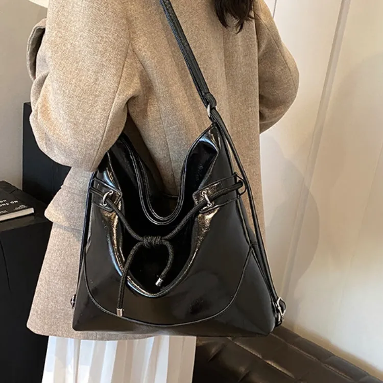ERANGBEAR PU Crossbody Double Shoulder Bag Women's Black/Brown/Khaki-1