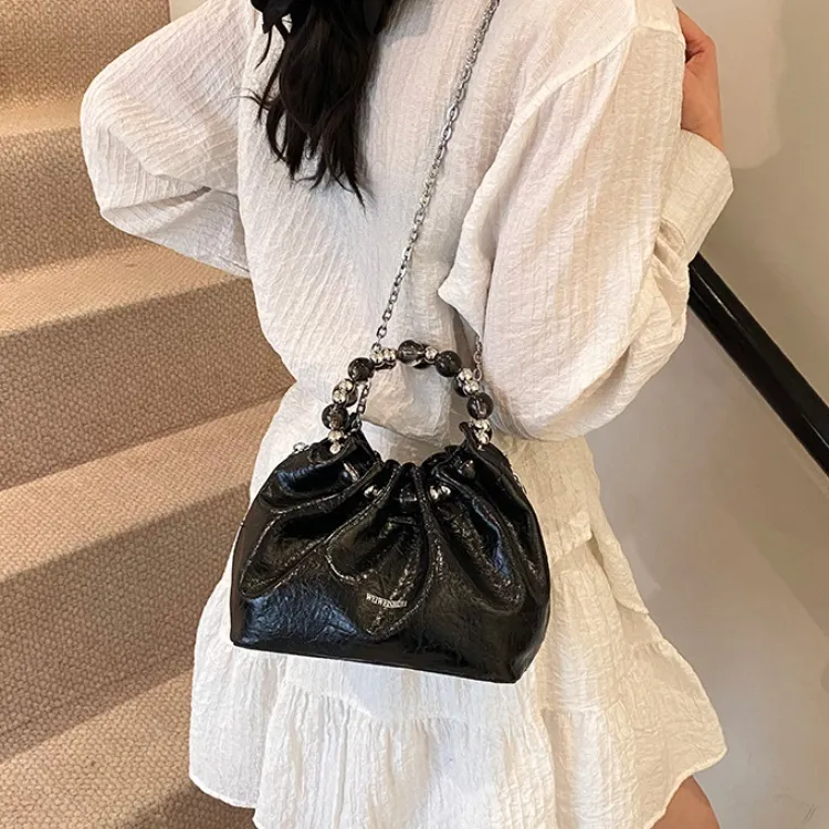 ERANGBEAR PU Handbag Shoulder Bag Crossbody Bag Regular Women's Pink Black White Yellow-5