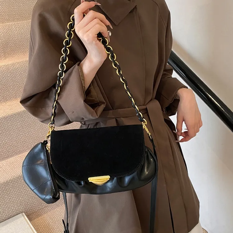 ERANGBEAR PU With Matte Crossbody Bag Women's Black/Brown/Red/Coffee-1