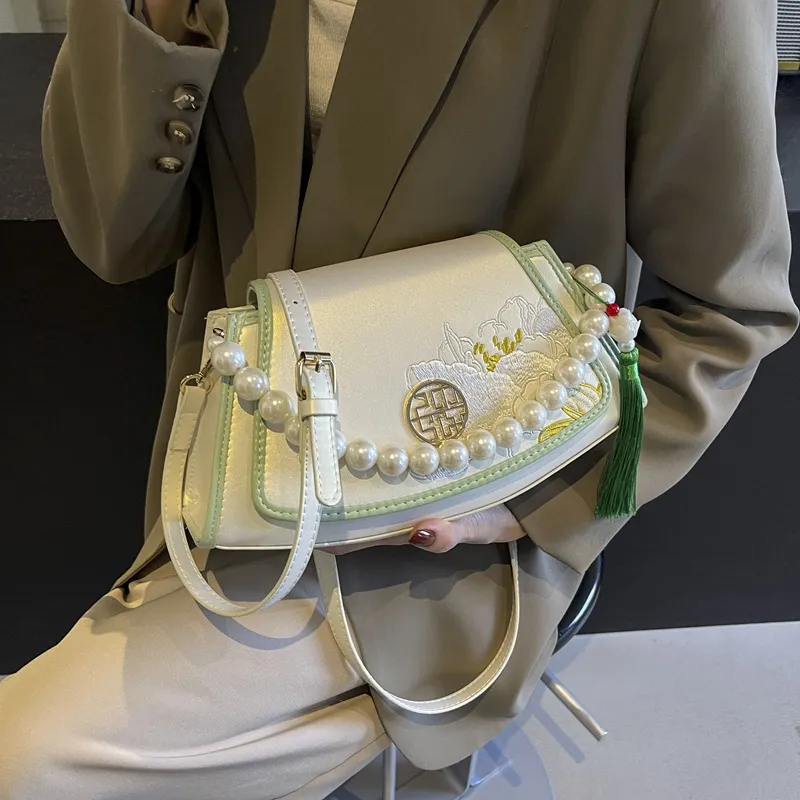 ERANGBEAR PU Crossbody Bag Regular Women's White-4
