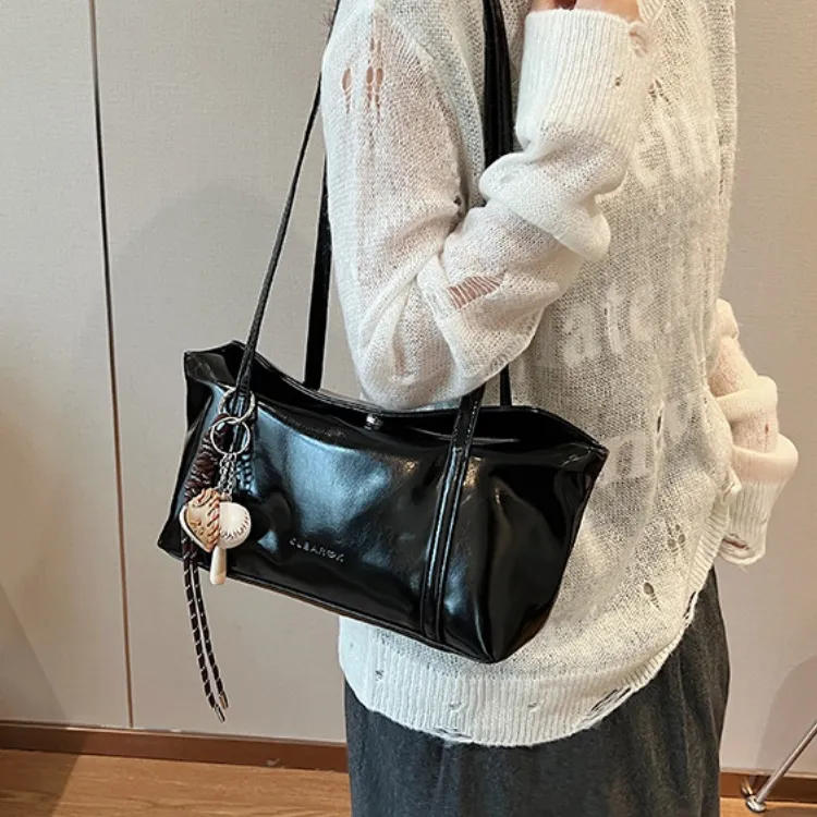 ERANGBEAR PU Shoulder Bag Regular Women's Mud Brown/Ancora Red/Coffee/Black-8