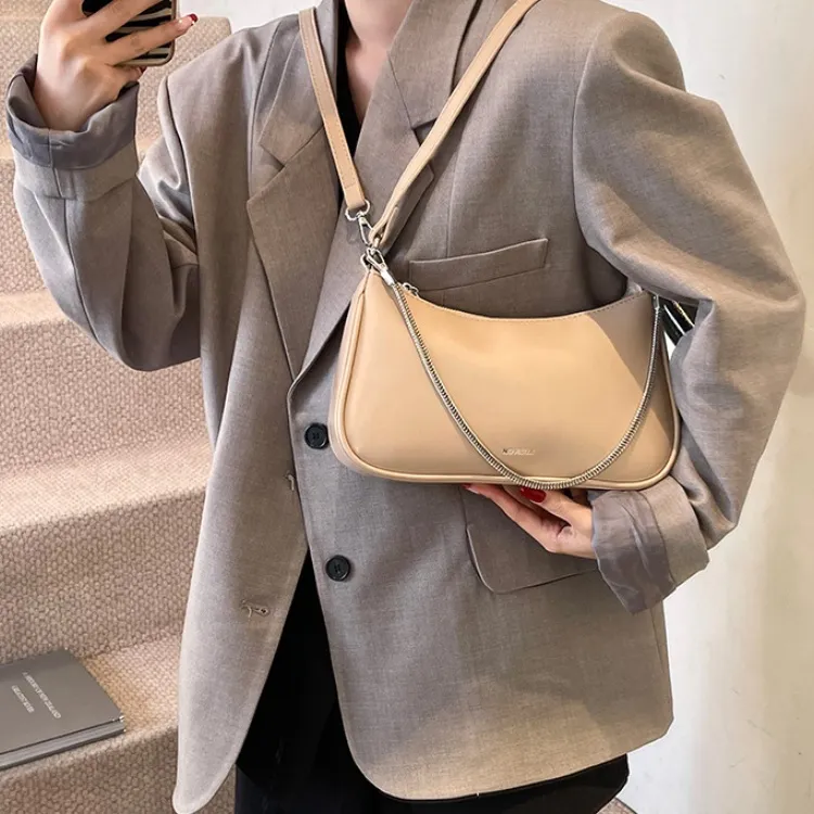 ERANGBEAR PU Shoulder Bag Regular Women's Jelly Color/Light Coffee/Black/Ecru/Milk Tea Beige-1