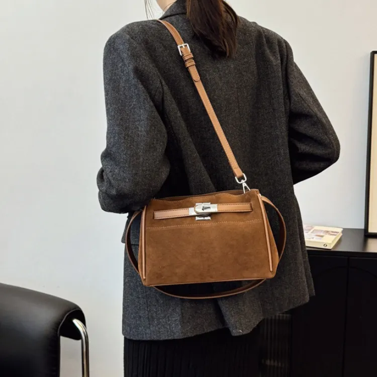 ERANGBEAR PU Crossbody Bag, Shoulder Bag Regular Women's Leopard Print, Brown, Coffee, Burgundy-3
