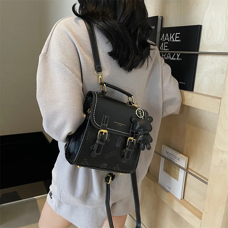 ERANGBEAR PU Backpack Regular Women's Multicolor-1