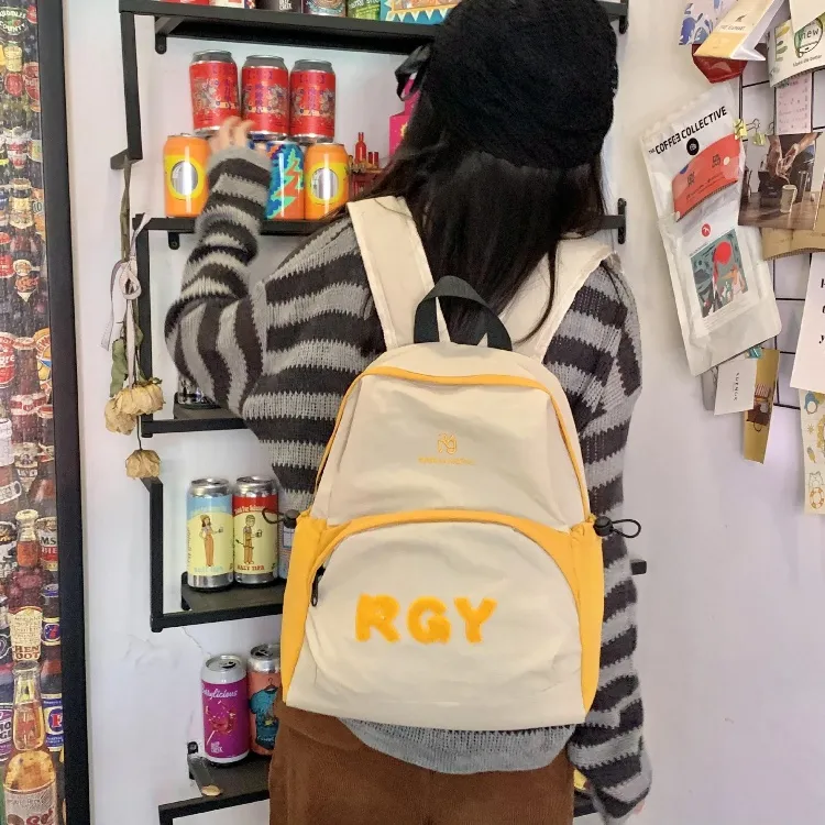ERANGBEAR Nylon Fabric Backpack Regular Unisex Multicolor-6