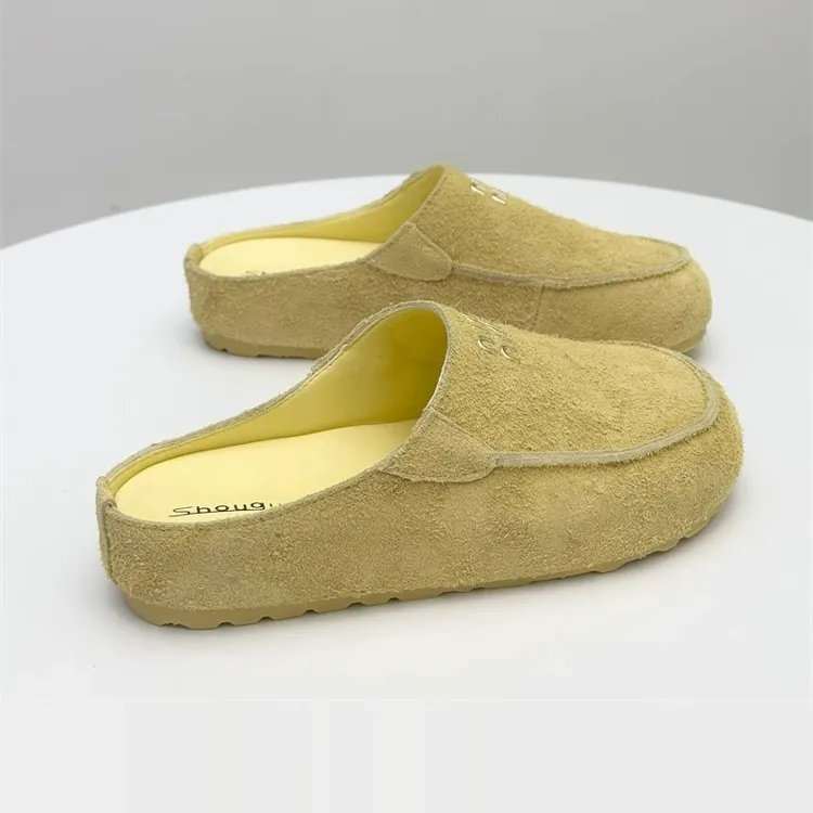 Shougu Rubber Sole Quiet Closed Toe Slippers Women's-3